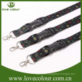 Best quantity black flat polyester lanyard with j hook